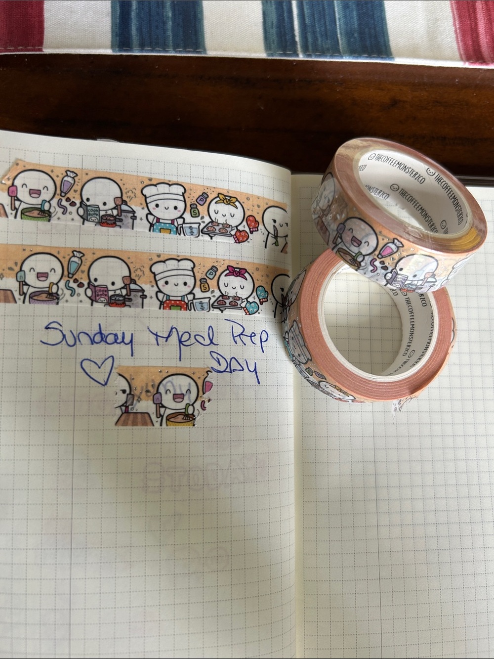 New TheCoffeeMonsterzco Decorative Chef Character Washi Tape - Peach
